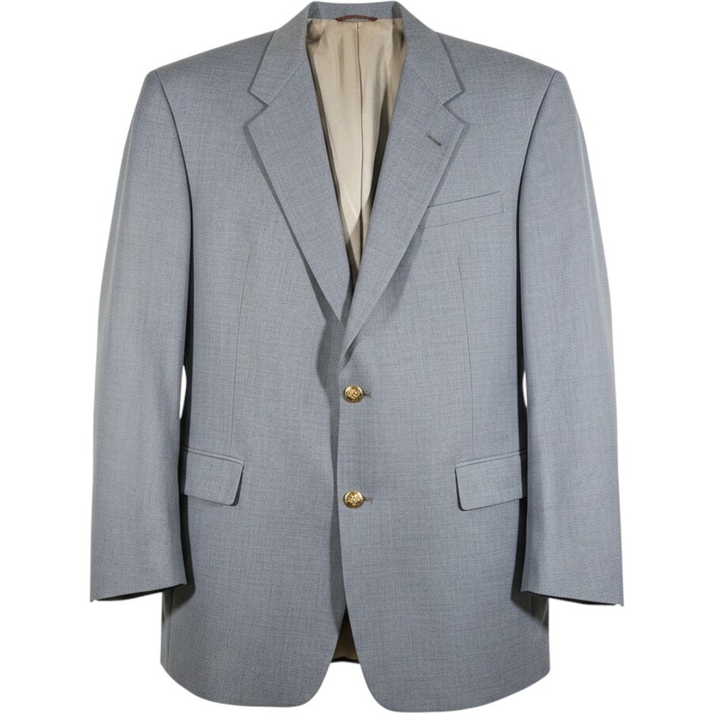 Jack Nicklaus Tournament Series Mens 44L Blazer Light Blue Gold Crest Buttons